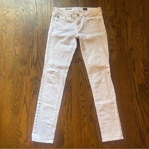 AG Jeans Skinny The Stilt Cigarette Leg White size 26 Classic Slim Stretch